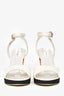 Prada White Patent Leather Wedged Sandals Size 41