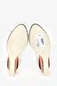 Prada White Patent Leather Wedged Sandals Size 41