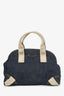 Prada Blue/Beige Denim/Fabric Tote