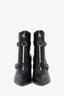 Gianvito Rossi Black Leather Zip-Up Buckle Boots Size 39