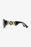 Versace Black Oval Crystal Medusa Sunglasses