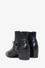 Pre-Loved Chanel™ Black Patent Cap-Toe CC Moto Boots Size 39