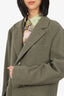 Brunello Cucinelli Green Cashmere Coat Size 52 Mens
