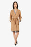 Max Mara Brown Camel Hair Belted Coat Size 2