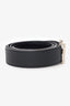 Hermès Black Leather Reversible Belt Size 95