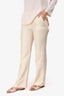 Maison Margiela Cream Silk Straight Leg Pants Size 4