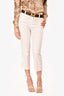Loro Piana White Cotton Cropped Trousers Size 40