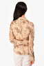 Loro Piana Brown Printed Silk Button Down Shirt Size 40