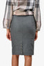 Burberry Grey Wool Pencil Skirt Size 2