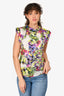 Erdem Neon Floral Silk Top Size 8