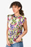 Erdem Neon Floral Silk Top Size 8