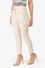 Brunello Cucinelli Cream Wool Blend Straight Leg Trousers Size 4