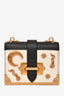 Prada Black/White Leather Micro 'Cahier' Chain Crossbody With Extra Strap
