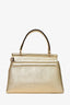Chloe Gold Leather Top Handle Small Faye Crossbody