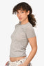 Rag & Bone Grey Cashmere Crewneck Short Sleeve Sweater Size XS