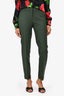 Theory Green Tapered Cuff Pants Size 0