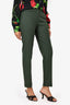 Theory Green Tapered Cuff Pants Size 0
