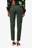 Theory Green Tapered Cuff Pants Size 0