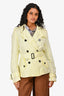 Burberry Brit Yellow Nylon Short Trench Jacket Size 8