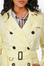 Burberry Brit Yellow Nylon Short Trench Jacket Size 8