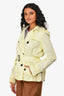 Burberry Brit Yellow Nylon Short Trench Jacket Size 8