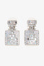 Pre-loved Chanel™  Silver Tone Crystal 'CC' Bottle Earrings