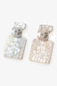 Pre-loved Chanel™  Silver Tone Crystal 'CC' Bottle Earrings