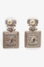 Pre-loved Chanel™  Silver Tone Crystal 'CC' Bottle Earrings