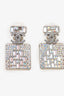 Pre-loved Chanel™  Silver Tone Crystal 'CC' Bottle Earrings