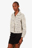 Paloma Wool Black/White Denim Text Print Jacket Size M 'As Is'