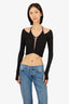Dion Lee Black Rushed Jersey Halterneck Top Size 0