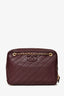 Pre-Loved Chanel™ 2015-16 Eggplant Purple Diagonal Leather Camera Case Double Chain Shoulder Bag