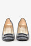 Roger Vivier Grey Suede Black Buckle Heels Size 35