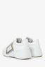 Roger Vivier White Leather Buckle Sneakers Size 35