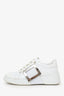 Roger Vivier White Leather Buckle Sneakers Size 35