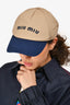 Miu Miu Tan/Navy Cotton 'Drill' Baseball Hat Size M