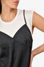 Mo&Co White Cotton Black Slip Dress Size S