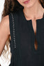 Isabel Marant Etoile Black Cotton Blend Studded Sleeveless Top Size 36