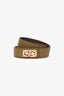 Givenchy Olive Green Leather Wrap Shark Bracelet