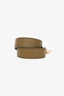 Givenchy Olive Green Leather Wrap Shark Bracelet