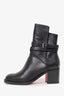 Christian Louboutin Black Leather Karistrap 70 Ankle Boots Size 36.5