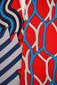 Hermès Red/Blue Printed Silk Twilly