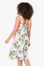 Reformation Blue/White Linen Floral Midi Dress Size 0