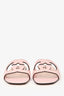 Gucci Pink Leather Gucci Cut Slides Size 37.5