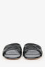 Louis Vuitton Black Leather Monogram Slides Size 37
