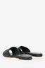 Louis Vuitton Black Leather Monogram Slides Size 37