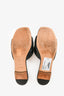 Louis Vuitton Black Leather Monogram Slides Size 37