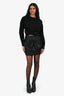 Balenciaga Black Lace Mini Skirt Size 36