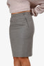 Celine Vintage Grey Wool Blend Pencil Skirt Size 40