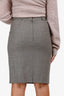 Celine Vintage Grey Wool Blend Pencil Skirt Size 40